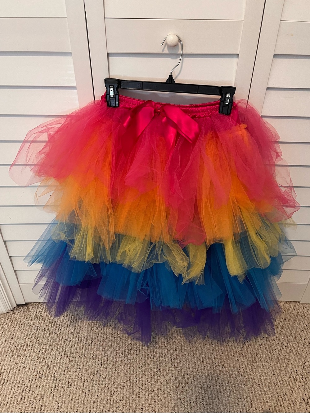 Just Pretend Wyla Girls Rainbow Tutu Skirt Halloween Costume Kids OSFM Tulle